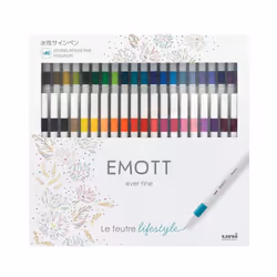 Feutres - Ecriture - Dessin - Uni EMOTT - Uni-Ball - Coffret noël - 40 couleurs