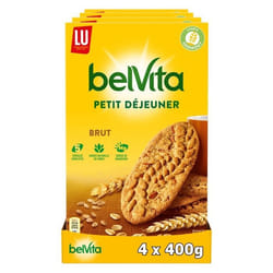 LU - 24 sachets de Belvita Original - Biscuits petit déjeuner brut de céréales - (4x400g)