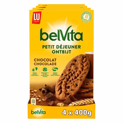 LU - 32 sachets de Belvita Original - Biscuits petit déjeuner au chocolat - (4x400g)