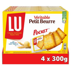 LU - 48 sachets de Veritable Petit Beurre - Format Pocket de 3 biscuits - (4x300g)