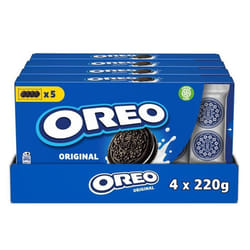 OREO - 20 sachets de Oreo Classique - Biscuits fourrés à la vanille - (4x220g)