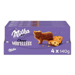 Milka - 20 sachets de Choco Moelleux - Gâteaux aux pépites de chocolat - (4x140g)