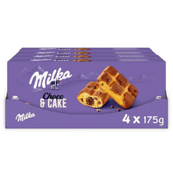 Milka - 20 sachets de Cake & Choc - Gâteaux fourrés au chocolat et aux pépites de chocolat - (4x175g)