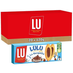 LU - 20 Boîtes de 3 sachets de LuLu La Barquette - Biscuits au chocolat - (20x120g)