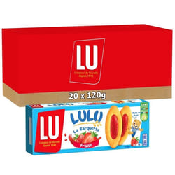 LU - 20 Boîtes de 3 sachets de LuLu La Barquette - Biscuits à la fraise - (20x120g)