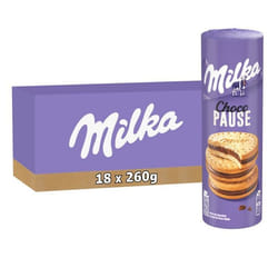 Milka - 18 paquets de Choco Pause - Biscuits fourrés au chocolat au lait - (18x260g)