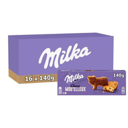 Milka - 16 boîtes de 5 sachets de Choco Moelleux - Gâteaux aux pépites de chocolat - (16x140g)