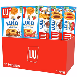 LU - La Boîte Lulu de 10 Paquets : Barquette Choco Noisettes x3 Coqueline Choco x2 Ourson Choco x2 Barquette Fraise x2 - 139k ...