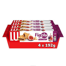 LU - Figolu - Biscuits sablés fourrés aux figues 192g - Lot de 4