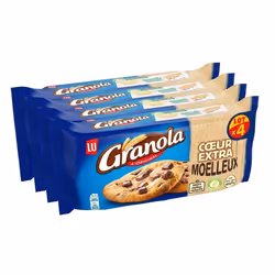LU - Granola Cookie Extra Coeur Moelleux 208g - Lot de 4