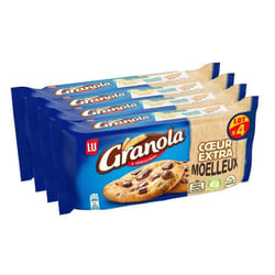 LU - Granola Cookie Extra Coeur Moelleux 208g - Lot de 4