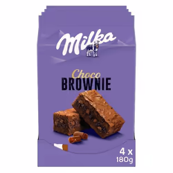 MILKA - Brownie Chocolat Individuel 180g - Lot de 4