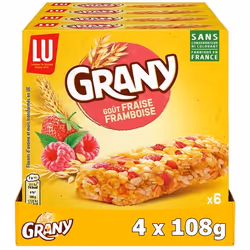LU - Grany Fraises Framboises 108g - Lot de 4