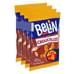 BELIN 4 Sachets de Biscuits Soufflés Croustillants Goût Cacahuète A Partager entre Amis ou en Famille pour les Apéros Lot 4x138g
