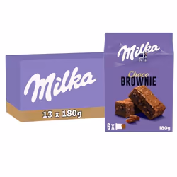 MILKA - Brownie Chocolat Individuel 180g - Lot de 13