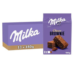 MILKA - Brownie Chocolat Individuel 180g - Lot de 13