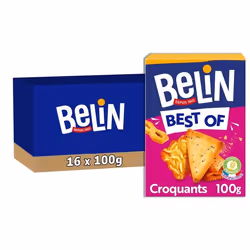 BELIN 16 Paquets de Crackers Belin Best Of 100g A Partager entre Amis ou en Famille pour les Apéros Lot de 16x100g