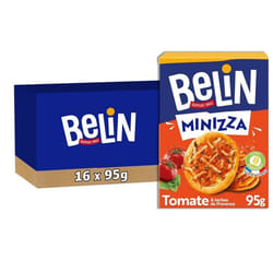 BELIN 16 Paquets de Crackers Belin Minizza Tomate 95g A Partager entre Amis ou en Famille pour les Apéros Lot de 16x95g