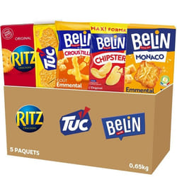La Boîte Appéritif 7 Ritz Original Belin Croustilles Emmental Tuc Original Belin Crackers Monaco Emmental Belin Chipster Salé