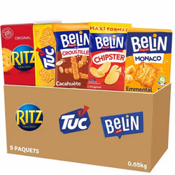 La Boîte Appéritif 8 Ritz Original Belin Croustilles Cacahuètes Tuc OriginalBelin Crackers Monaco Emmental Belin Chipster Sal ...