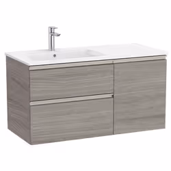 Meuble de salle de bain 100 cm The Gap ROCA Dimensions 100 cm Couleur City Oak Miroir Sans miroir Disposition Lavabo à gauche