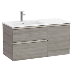 Meuble de salle de bain 100 cm The Gap ROCA Dimensions 100 cm Couleur City Oak Miroir Sans miroir Disposition Lavabo à gauche