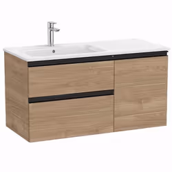 Meuble de salle de bain 100 cm The Gap ROCA Dimensions 100 cm Couleur Noyer Miroir Sans miroir Disposition Lavabo à gauche
