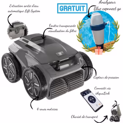 Robot connecté Zodiac Alpha 6400 iQ + analyseur Blue Connect Go offert : un duo performant pour un entretien automatisé et in ...