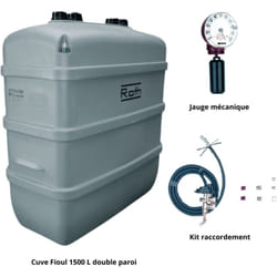 Roth - Kit cuve fioul 1500 l double paroi + Kit aspiration + Jauge