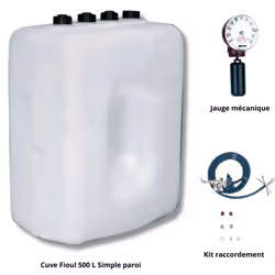 Pack cuve fioul 500L ROTH avec jauge et kit raccordement : une solution complète pour une installation rapide, fiable et sans ...