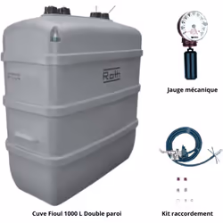 Pack cuve fioul Rothalen Plus 1000 litres ROTH : une solution complète, fiable et rapide à installer pour le stockage domesti ...