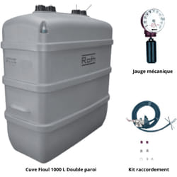 Roth - Kit cuve fioul 1000 l double paroi + Kit aspiration + Jauge