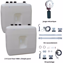 Pack de 2 cuves à fioul Rothalen 1000 : une solution complète alliant grande capacité , compatibilité optimale et installatio ...