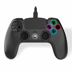 Freaks and Geeks Manette Filaire Noire pour PS4 avec Cable 3M avec prise Jack