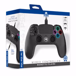 Freaks and Geeks Manette Filaire Noire pour PS4 avec Cable 3M avec prise Jack - Vue supplémentaire 5