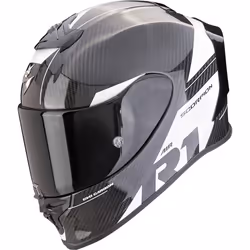 Scorpion EXO-R1 Evo Carbon Air Rally Casque, noir-blanc, taille L pour Hommes