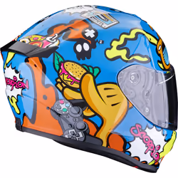 Scorpion Exo-JNR Air Fun Casque pour enfants, bleu-orange, taille M pour Des gamins