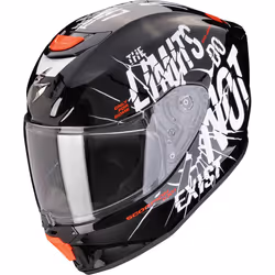 Scorpion Exo-JNR Air Boum Casque pour enfants, noir-blanc, taille M pour Des gamins