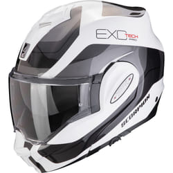 Scorpion Exo-Tech Evo Pro Commuta Casque, blanc-argent, taille S pour Hommes