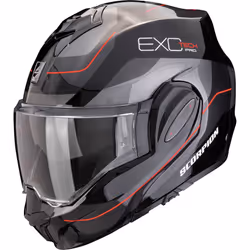 Scorpion Exo-Tech Evo Pro Commuta Casque, noir-rouge-argent, taille M pour Hommes