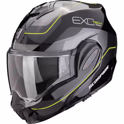 Scorpion Exo-Tech Evo Pro Commuta Casque, noir-jaune-argent, taille M pour Hommes