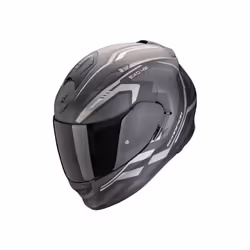 Scorpion Exo-491 Kripta Casque, noir-argent, taille 2XL pour Hommes