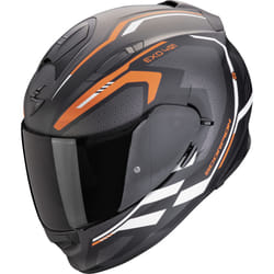 Scorpion Exo-491 Kripta Casque, noir-blanc-orange, taille 2XL pour Hommes
