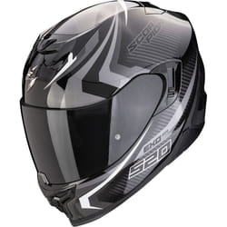 Scorpion Exo-520 Evo Air Terra Casque, noir-blanc-argent, taille S pour Hommes