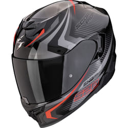 Scorpion Exo-520 Evo Air Terra Casque, noir-rouge-argent, taille S pour Hommes