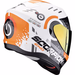 Scorpion Exo-520 Evo Air Titan Casque, blanc-orange, taille M pour Hommes