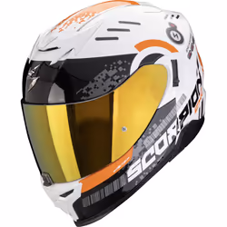 Scorpion Exo-520 Evo Air Titan Casque, blanc-orange, taille XS pour Hommes