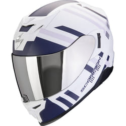 Scorpion Exo-520 Evo Air Banshee Casque, blanc-bleu, taille M pour Hommes