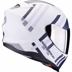 Scorpion Exo-520 Evo Air Banshee Casque, blanc-bleu, taille M pour Hommes