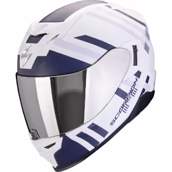 Scorpion Exo-520 Evo Air Banshee Casque, blanc-bleu, taille S pour Hommes